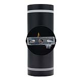 ARBOTANTE PARA PARED REFLEX 2 NEGRO, 6.5W, BASE GU10(x2) INT