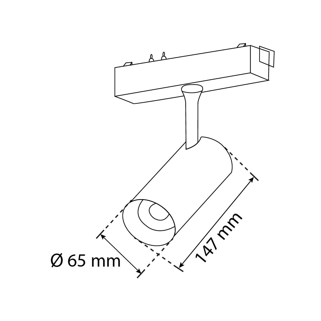 LUMINARIO HS-ION SPOT LIGHT BLANCO D65, 20W, 3000K, 1840LM