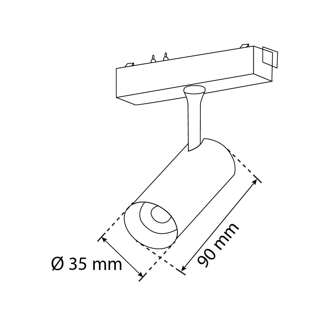 LUMINARIO HS-ION SPOT LIGHT BLANCO D35, 6W, 3000K, 568LM