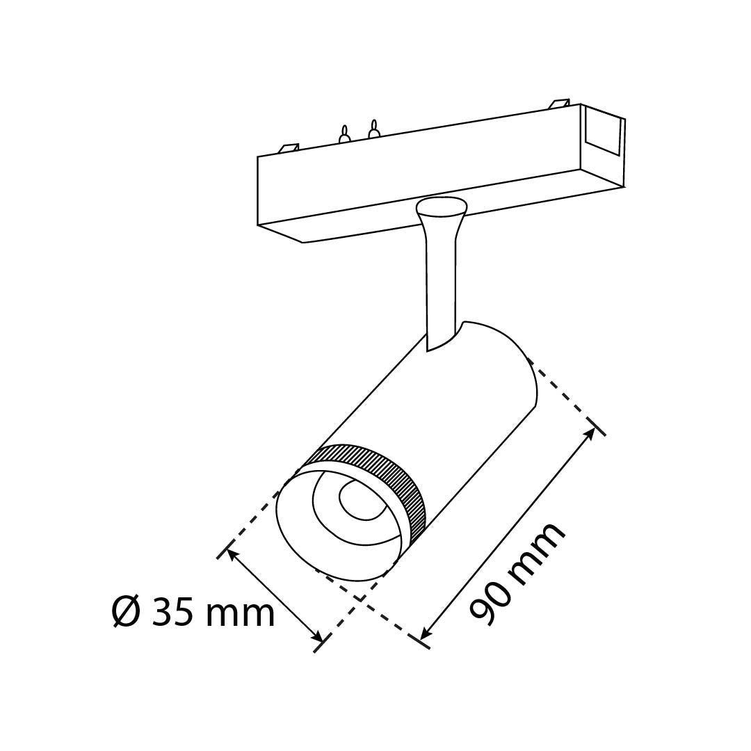 LUMINARIO HS-ION SPOT LIGHT ADJ. BLANCO D35 6W 3000K, 330LM