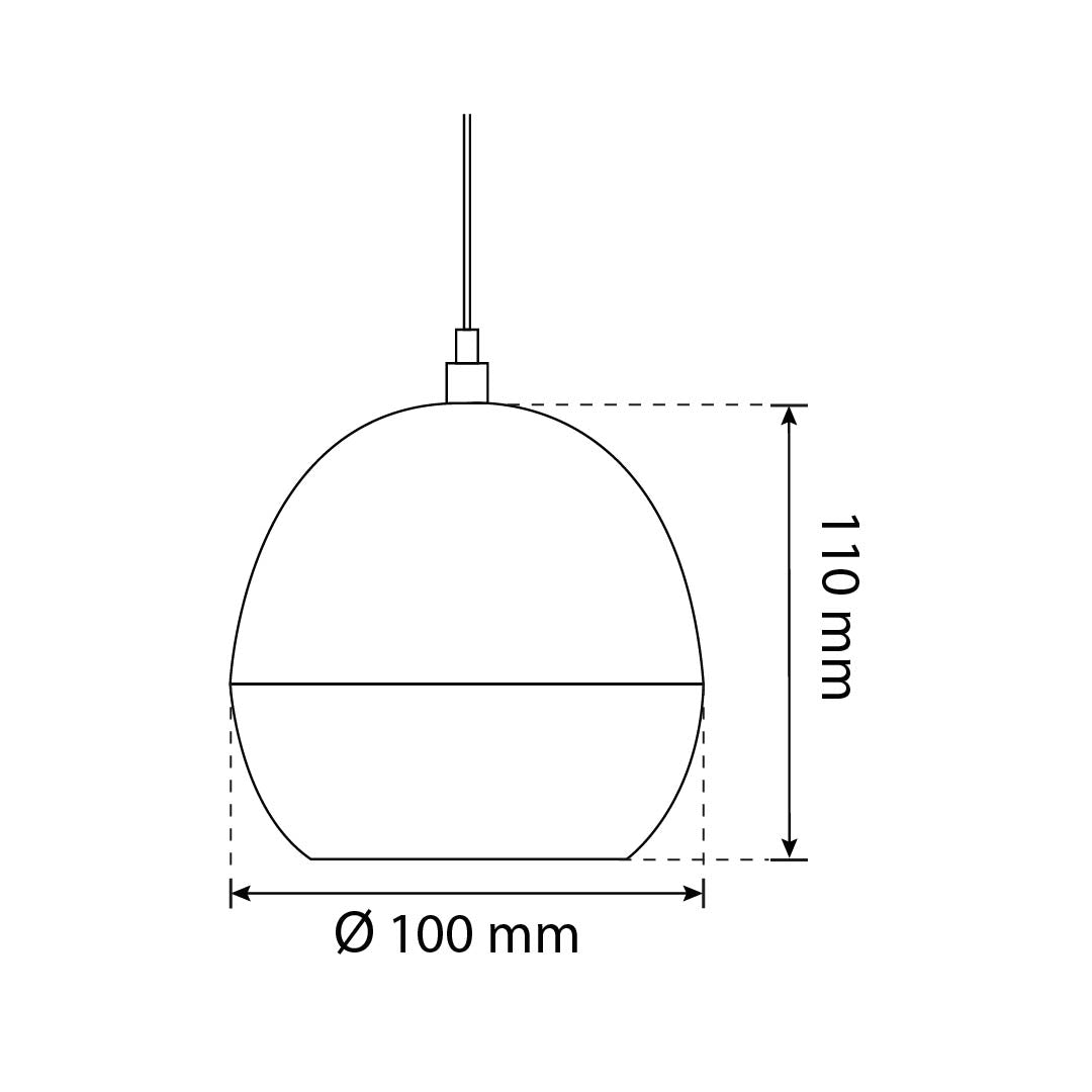 LUMINARIO HS-ION APPLE PENDANT NEGRO, 10W, 5000K, 940LM