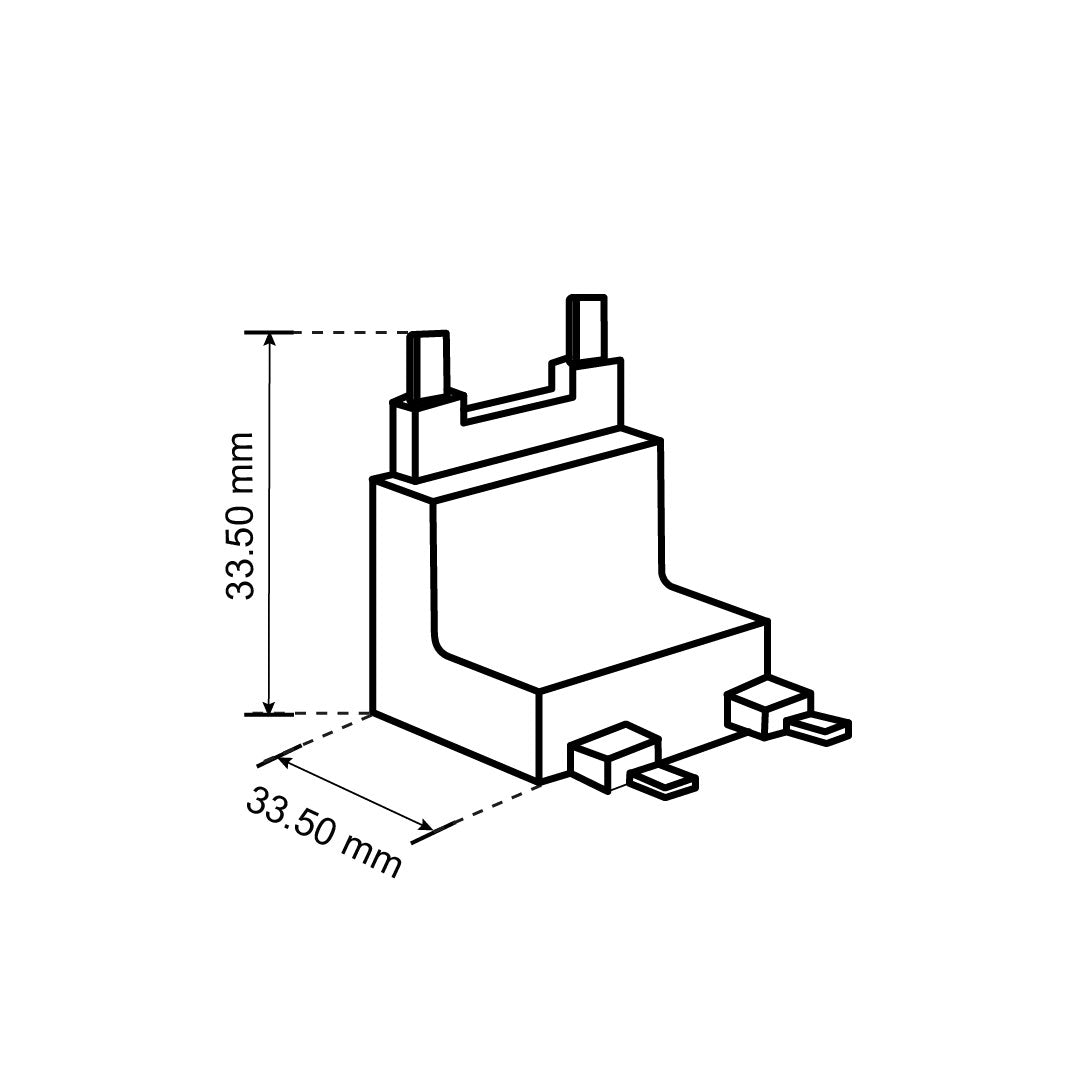 CONECTOR NEGRO PARA RIEL MAGNÉTICO HS-ION, TIPO V
