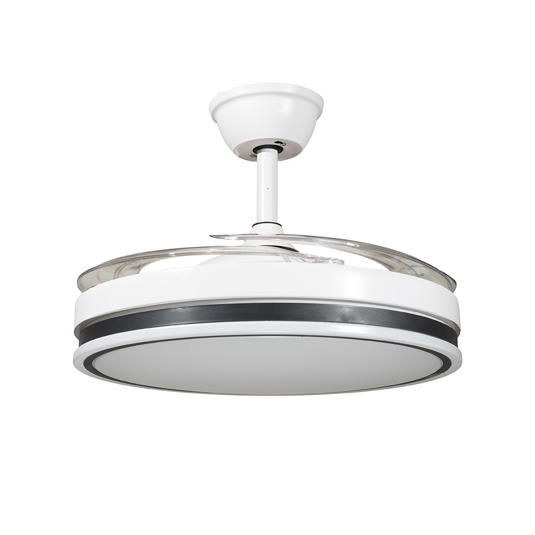 VENTILADOR DE TECHO CON LUZ LED RETRÁCTIL BLANCO 42” CCT 6 VELOCIDADES
