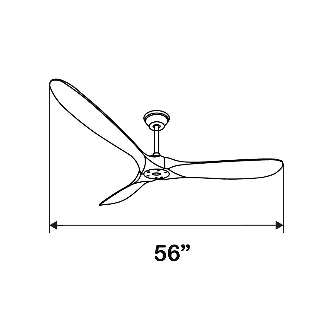 VENTILADOR DE TECHO DYNAMO 56” CON 6 VELOCIDADES Y CONTROL REMOTO