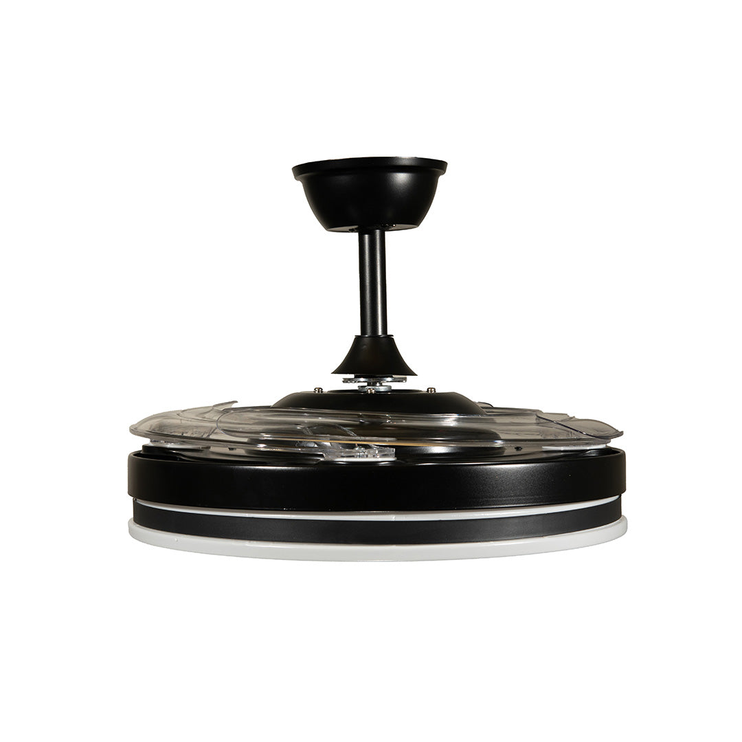 VENTILADOR DE TECHO CON LUZ LED NEGRO AN 42" RETRACTIL, CCT