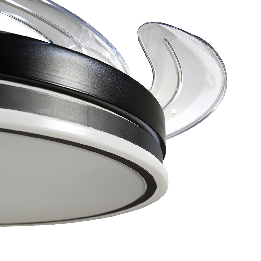 VENTILADOR DE TECHO CON LUZ LED NEGRO AN 42" RETRACTIL, CCT