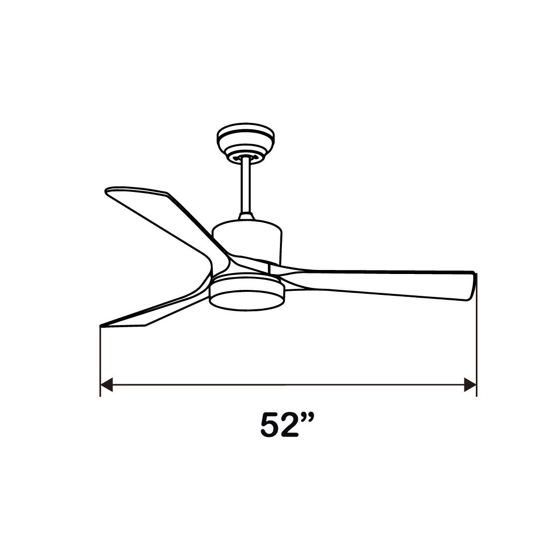 VENTILADOR DE TECHO CON LUZ LED 52" COPTER 6 VELOCIDADES CCT
