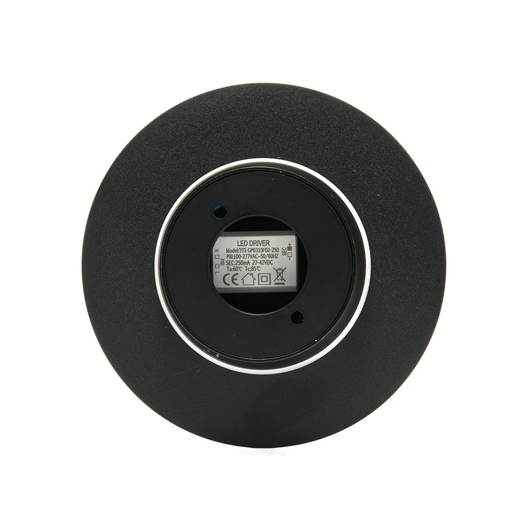 ARBOTANTE NEGRO PARA PARED HALO 10W, LUZ CÁLIDA, 567 LM
