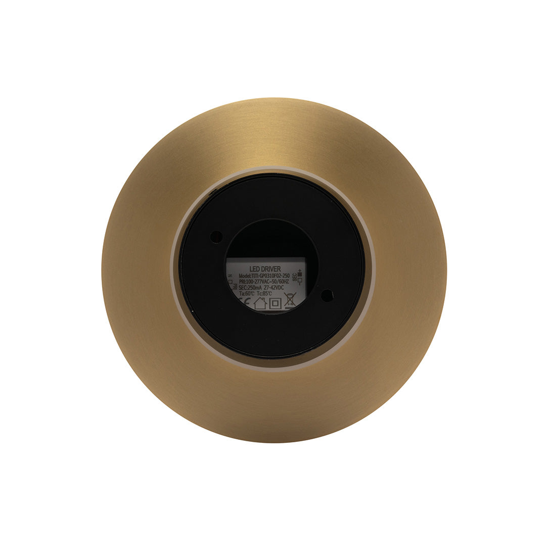 ARBOTANTE DORADO PARA PARED HALO 10W, LUZ CÁLIDA, 567 LM