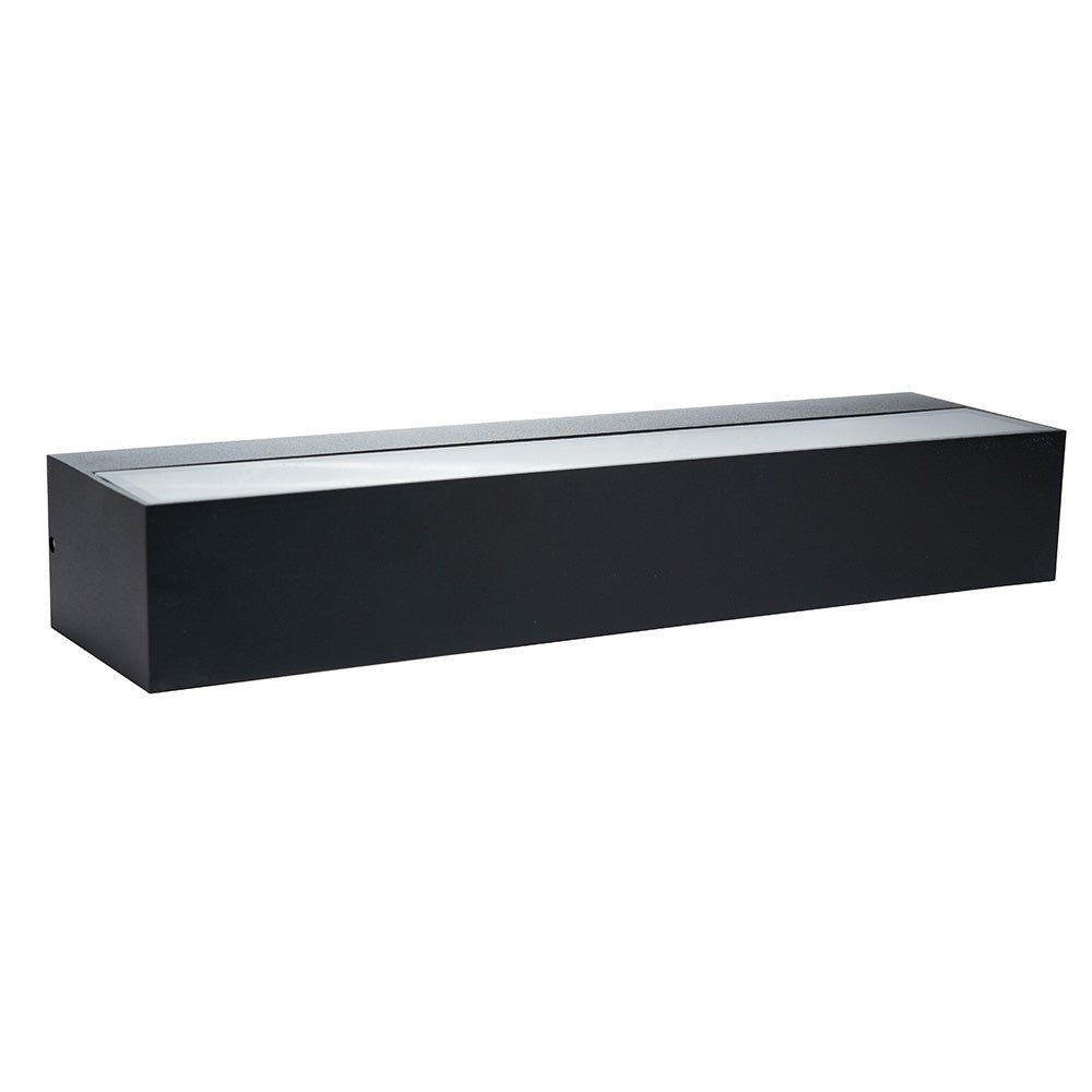 ARBOTANTE PARA PARED H NEGRO 18W LUZ CÁLIDA, 900LM, EXTERIOR