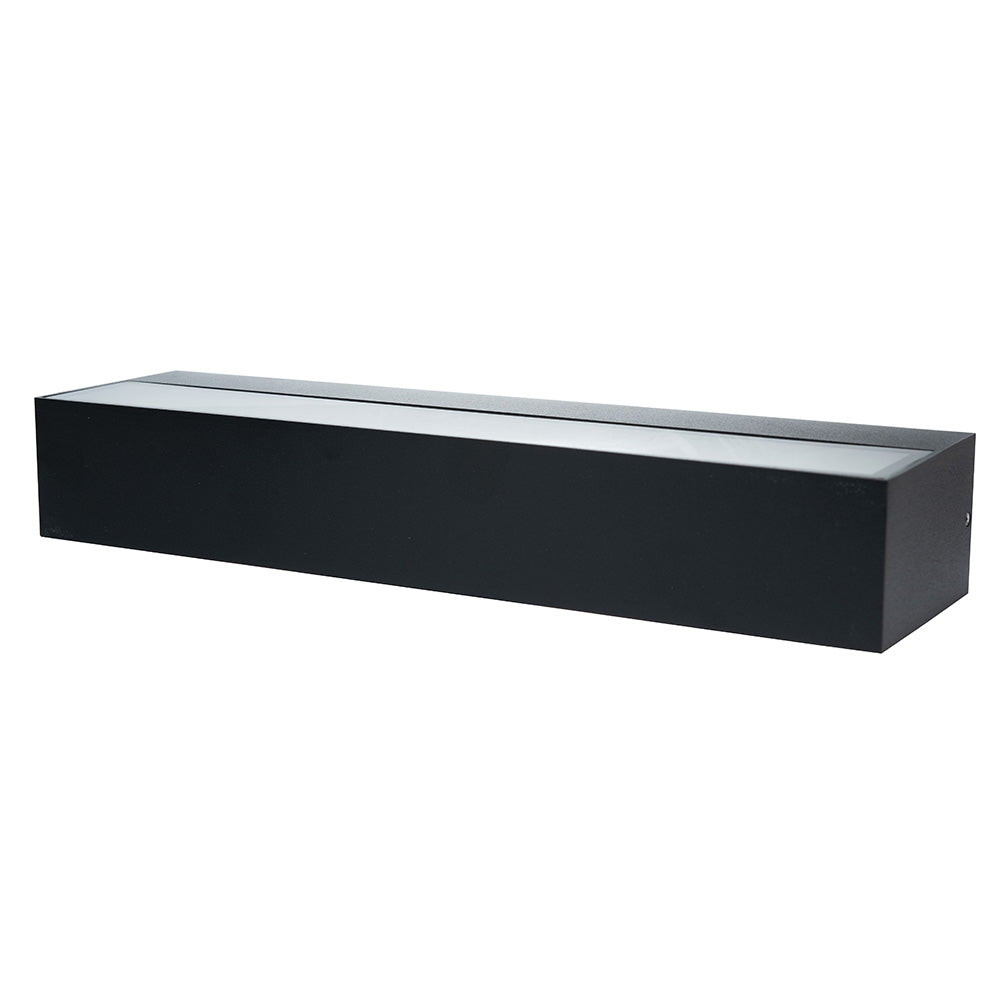 ARBOTANTE PARA PARED H NEGRO 18W LUZ CÁLIDA, 900LM, EXTERIOR