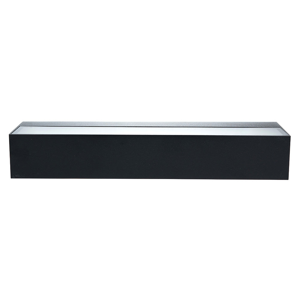 ARBOTANTE PARA PARED H NEGRO 18W LUZ CÁLIDA, 900LM, EXTERIOR