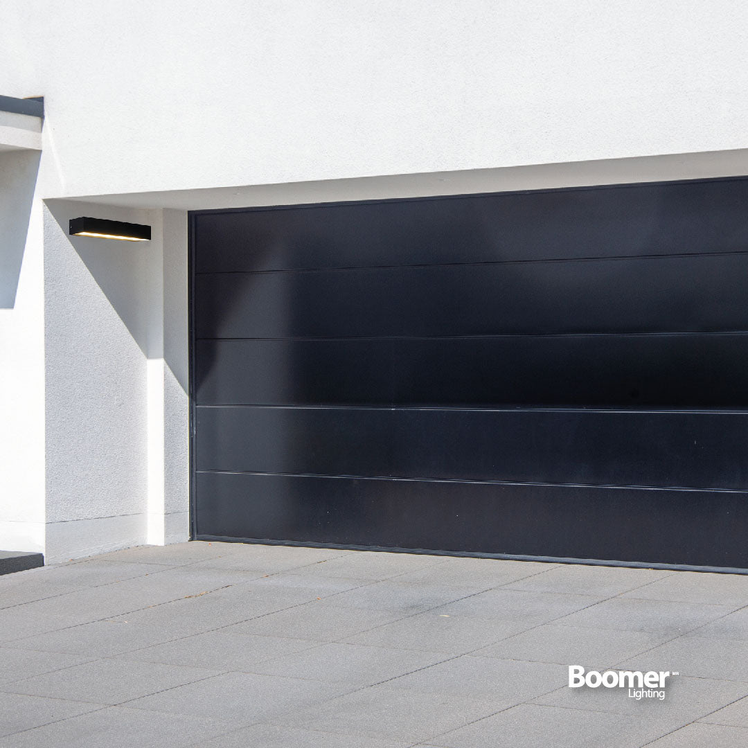 ARBOTANTE PARA PARED H NEGRO 18W LUZ CÁLIDA, 900LM, EXTERIOR