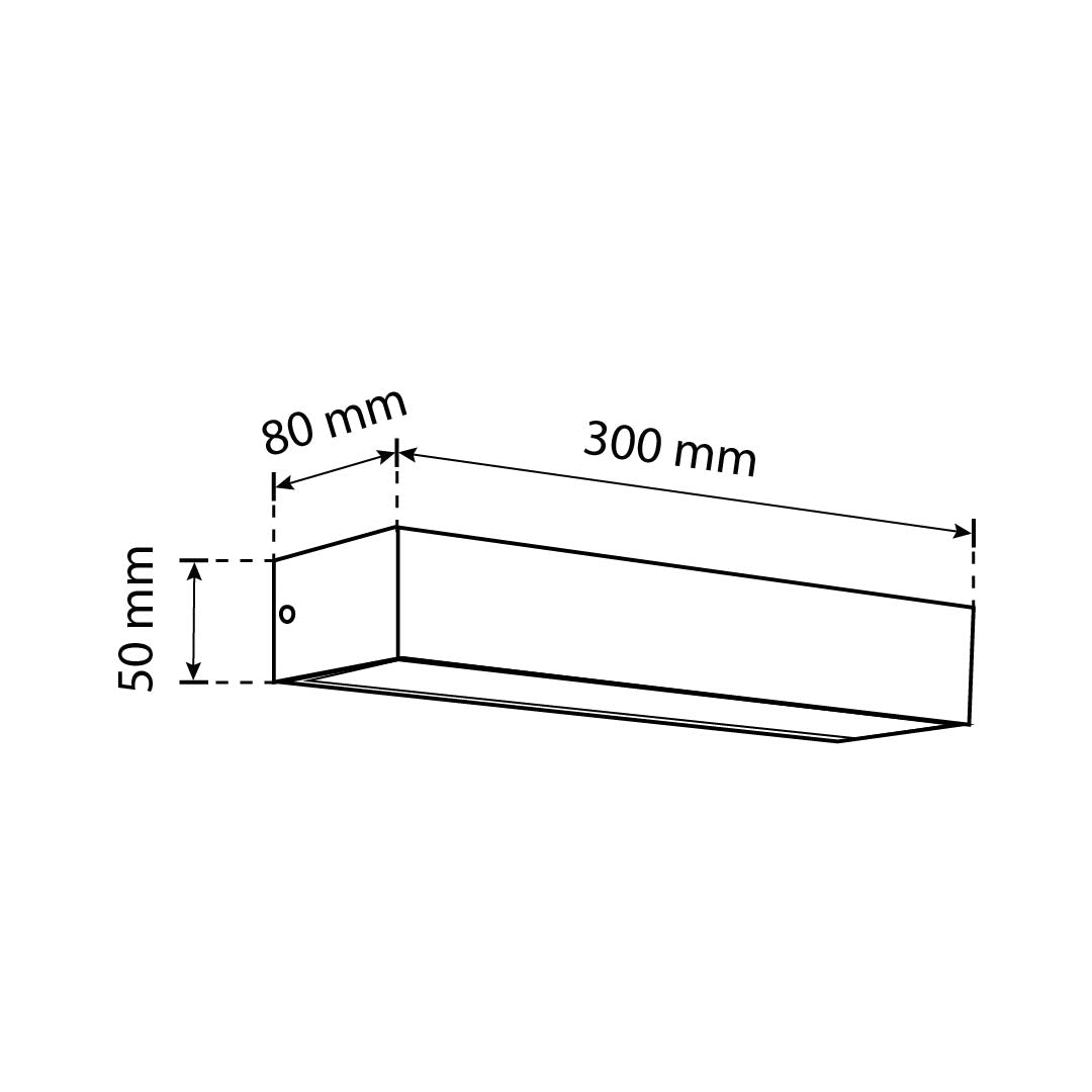 ARBOTANTE PARA PARED H NEGRO 18W LUZ CÁLIDA, 900LM, EXTERIOR