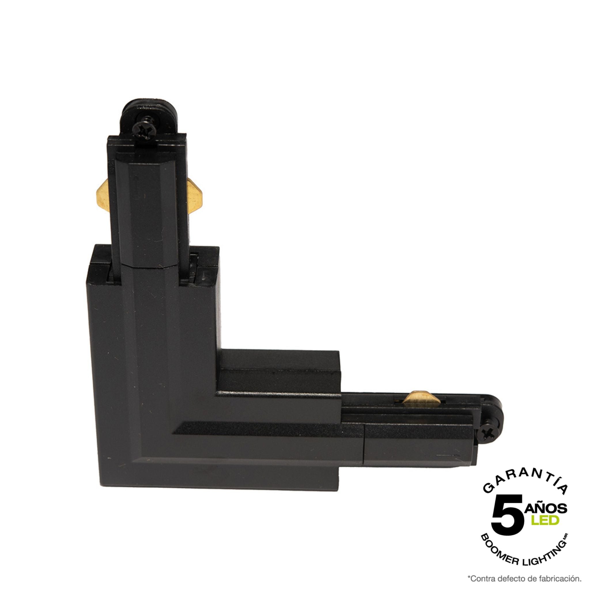 CONECTOR NEGRO TIPO L PARA RIEL HS3 DE ILUMINACIÓN