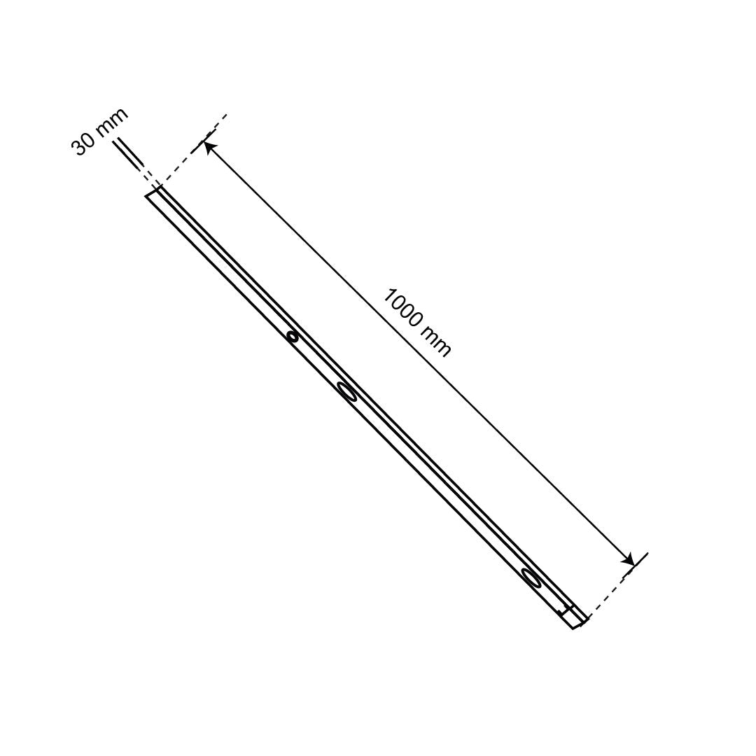 RIEL ELÉCTRICO SOBREPONER HS BLANCO, 1 METRO