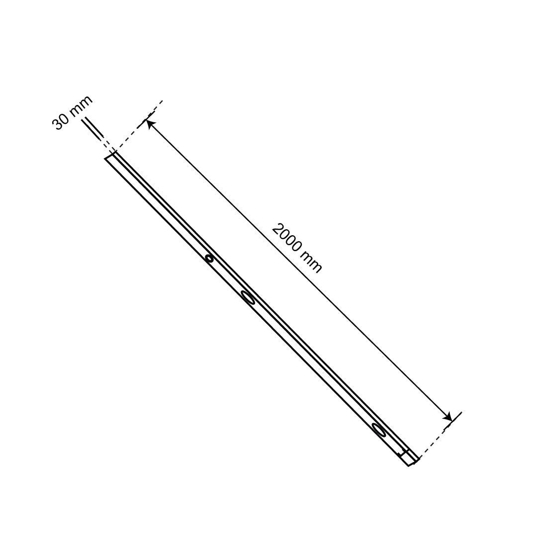 RIEL ELÉCTRICO SOBREPONER HS BLANCO, 2 METROS