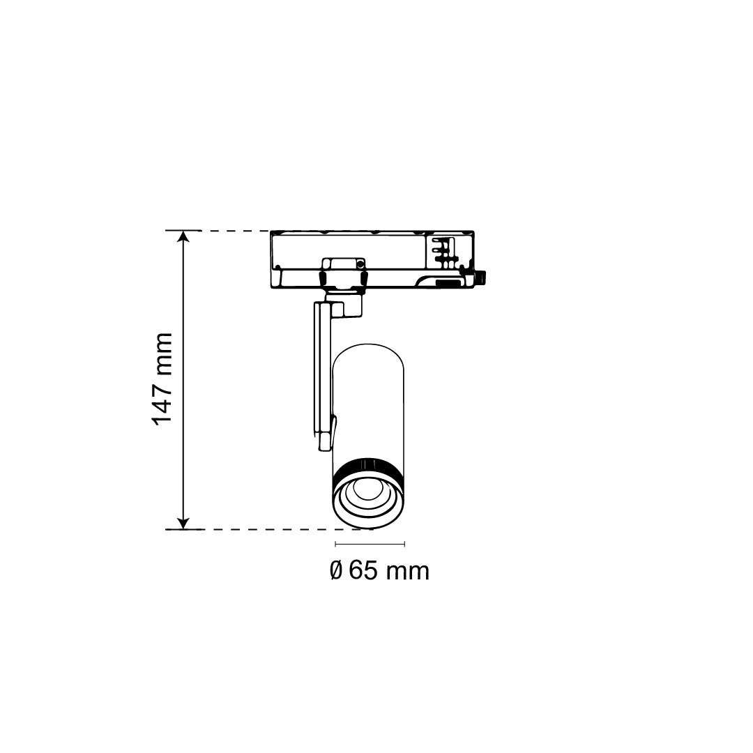 LUMINARIO HS TRACK ADJUSTABLE ZOOM LIGHT BLANCO, 20W, 3000K
