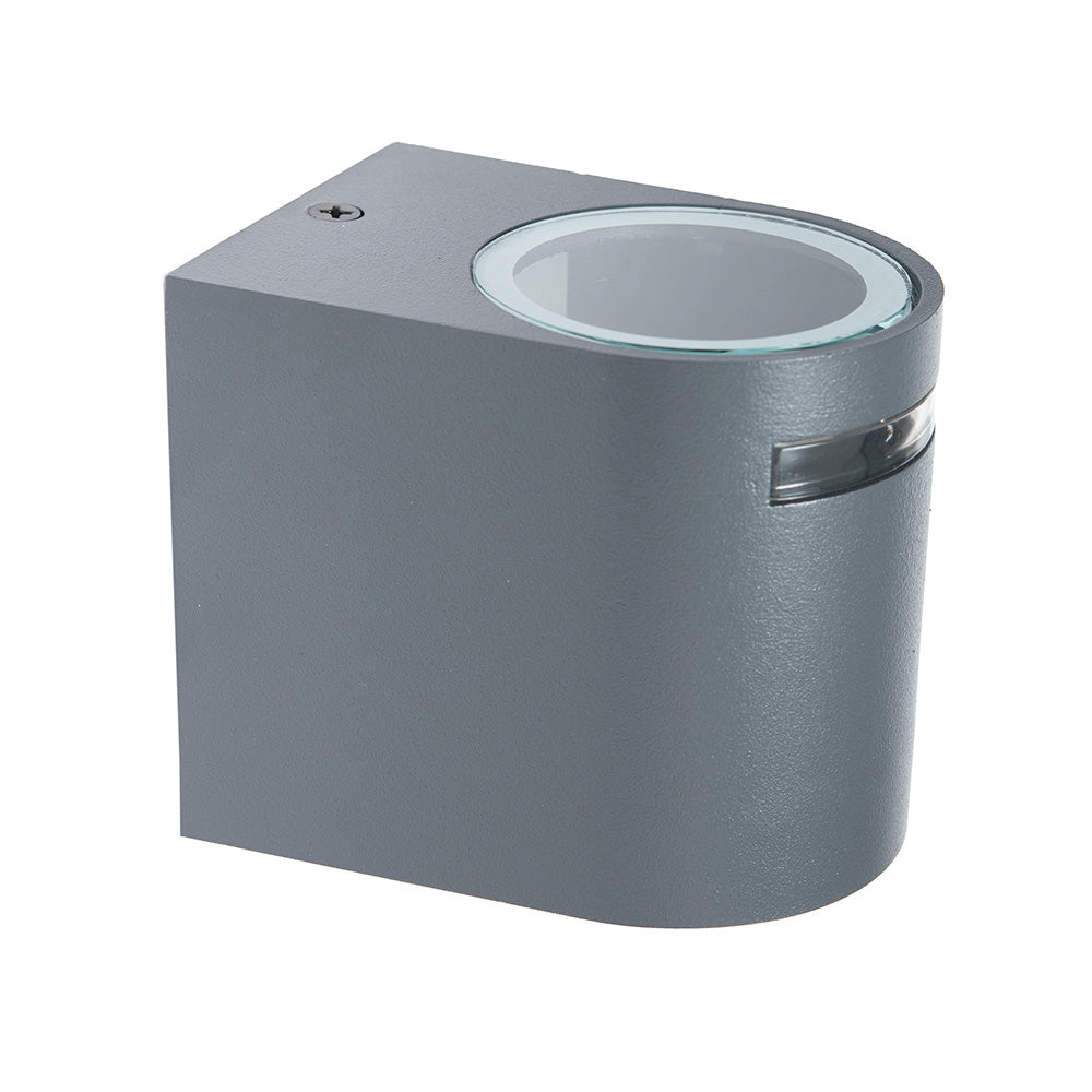 LÁMPARA ARBOTANTE R GRIS , BASE GU10, 6.5 W, EXTERIOR