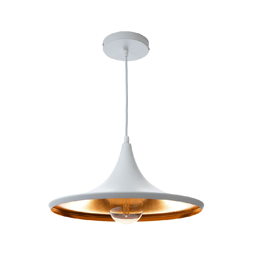 LÁMPARA COLGANTE AVA BLANCO, 15 W, BASE E27, INTERIOR, AL