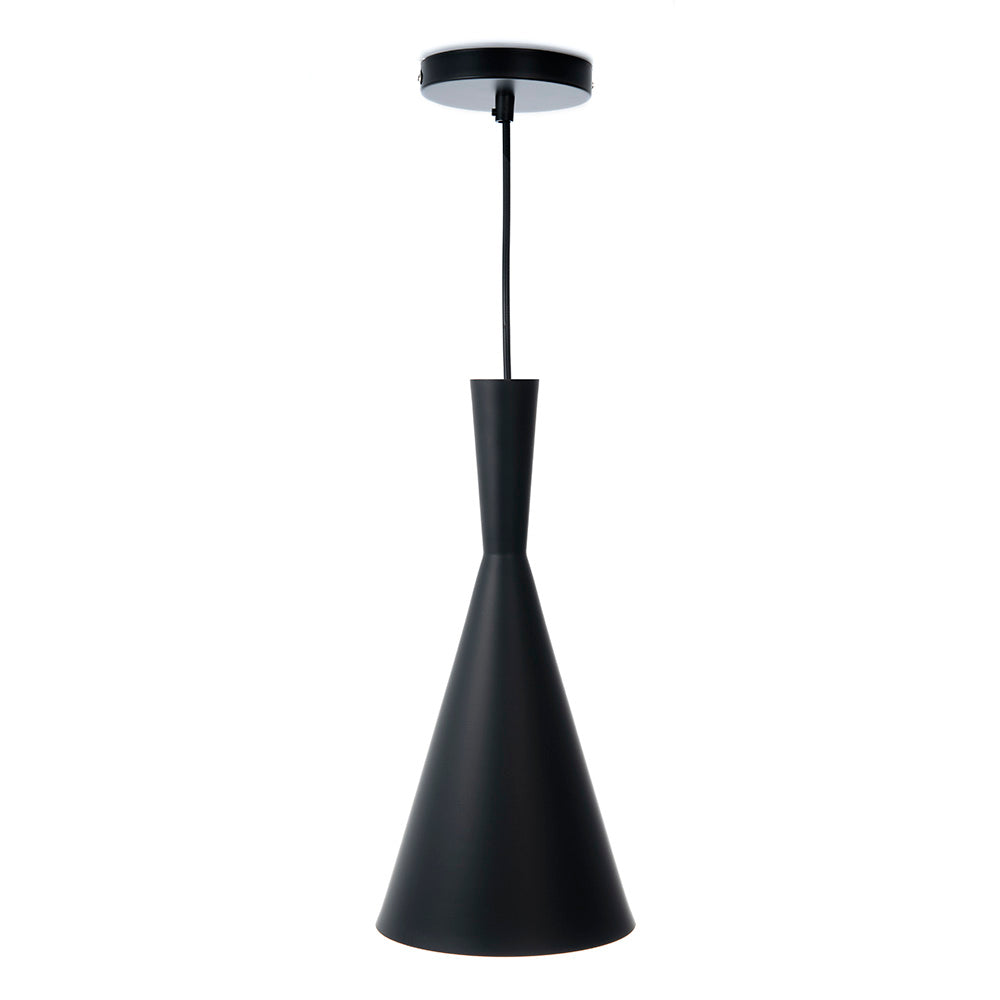 LÁMPARA COLGANTE ROCCO NEGRO, 15 W, BASE E27, INTERIOR, AL