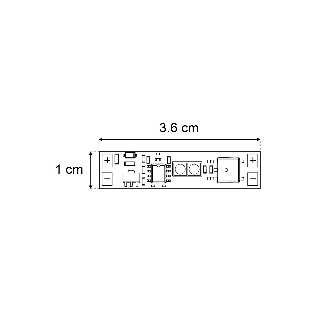 SENSOR DE MOVIMIENTO ON OFF PIR PARA TIRA LED 12V 24V 192W