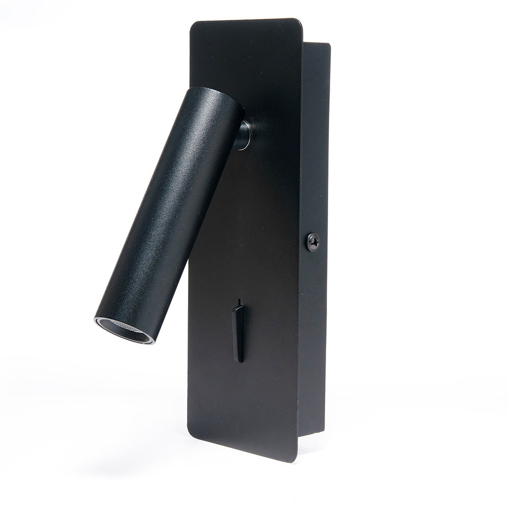 LÁMPARA DE LECTURA NEGRO, 3W, LUZ CÁLIDA, DIRIGIBLE, 360LM