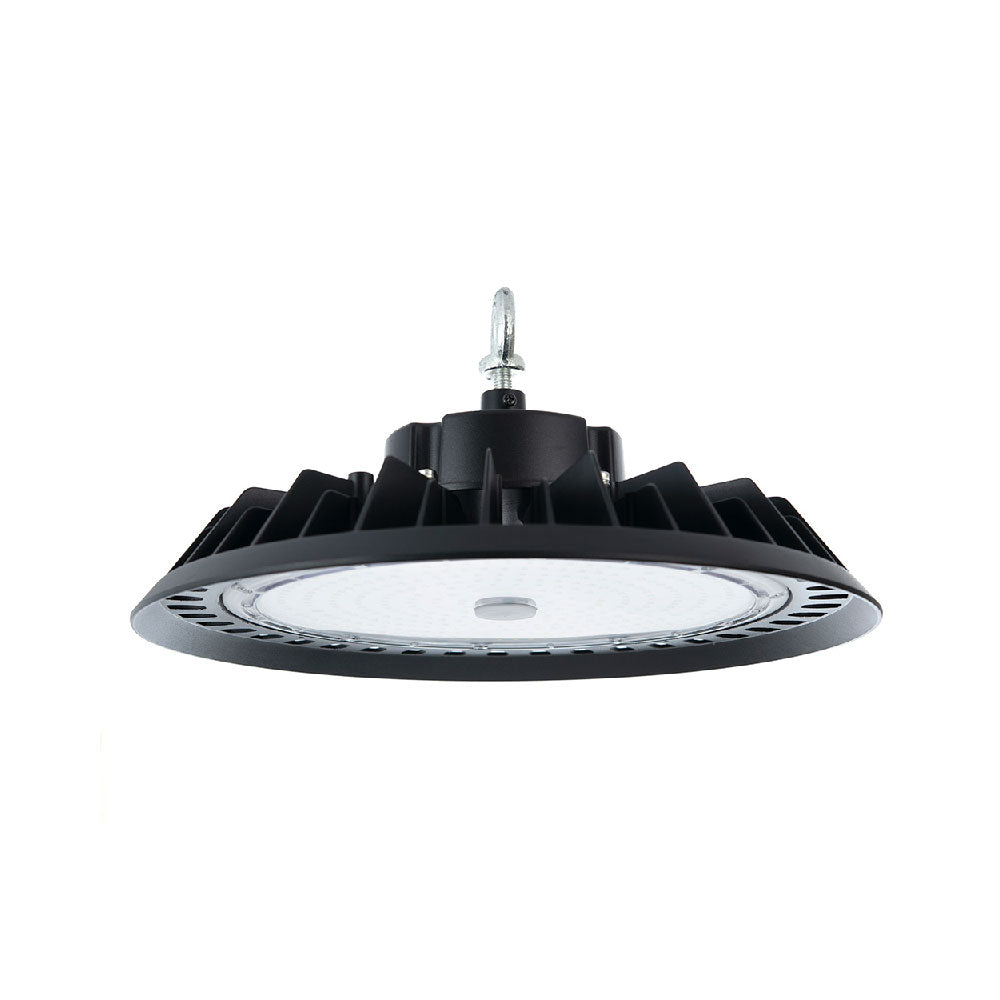 LÁMPARA INDUSTRIAL HIGHBAY LED UFO 200W LUZ FRÍA 5500K IP65 34 000 LM
