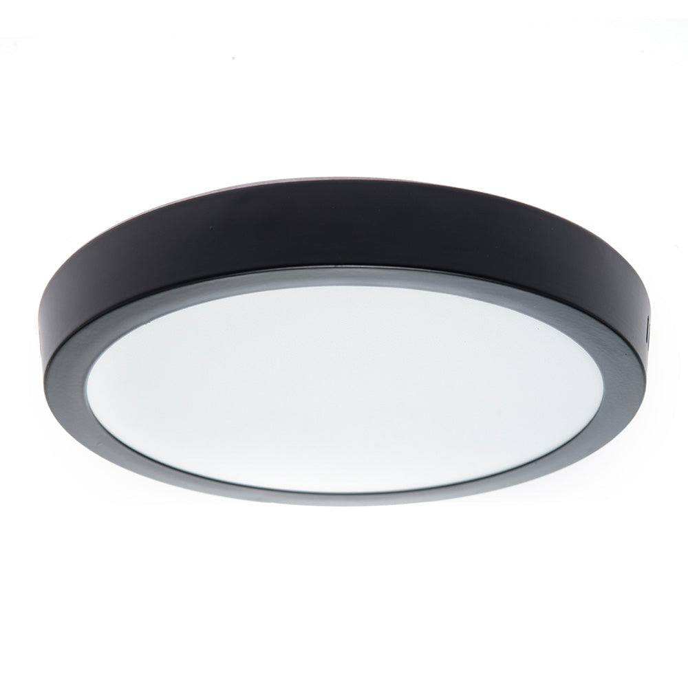 PANEL LED REDONDO NEGRO PARA SOBREPONER, 18W, 1100LM