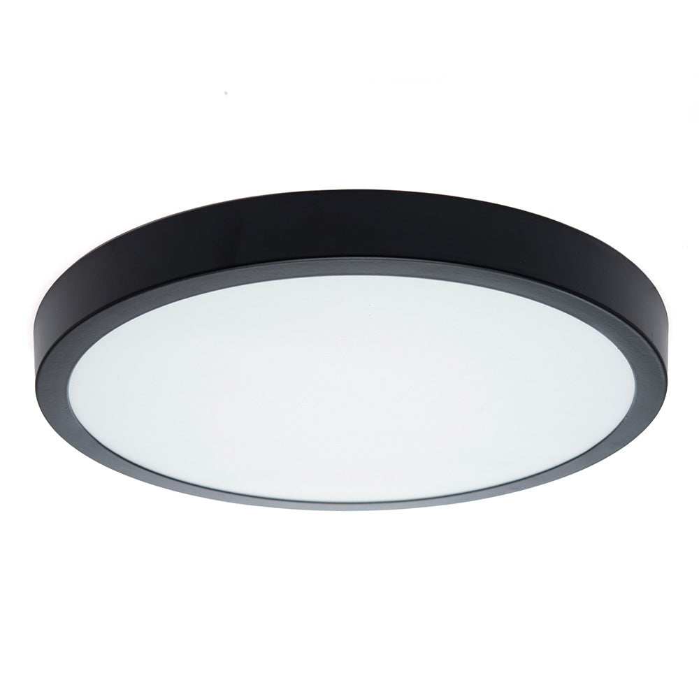 PANEL LED REDONDO NEGRO PARA SOBREPONER, 24W, LUZ FRÍA