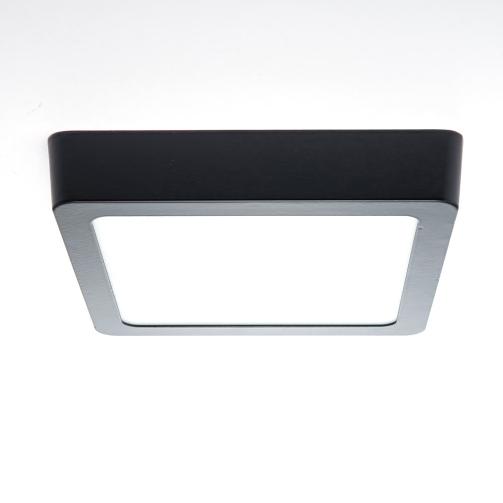 PANEL LED CUADRADO NEGRO PARA SOBREPONER, 12W, 840LM