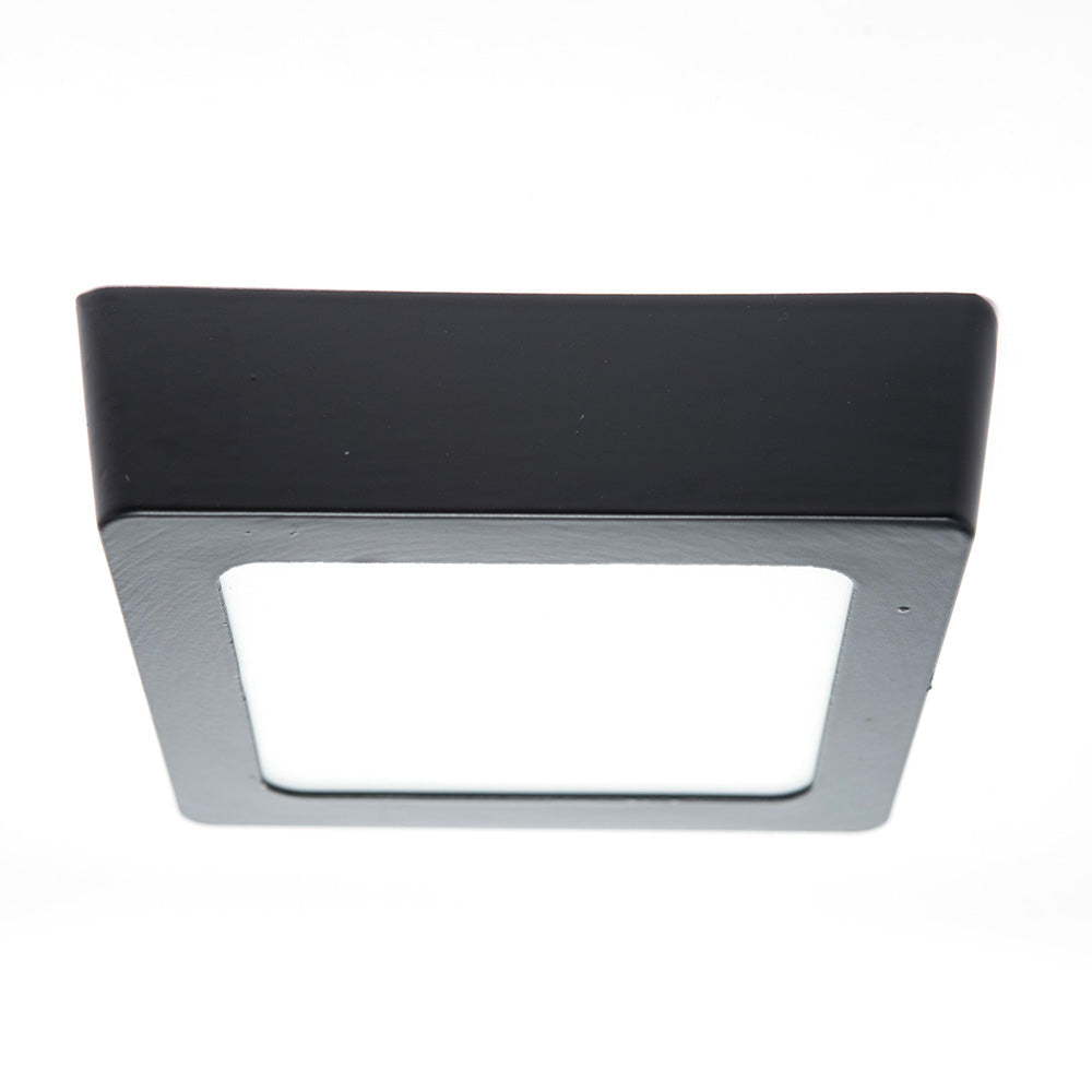 PANEL LED CUADRADO NEGRO PARA SOBREPONER, 6W, 420LM