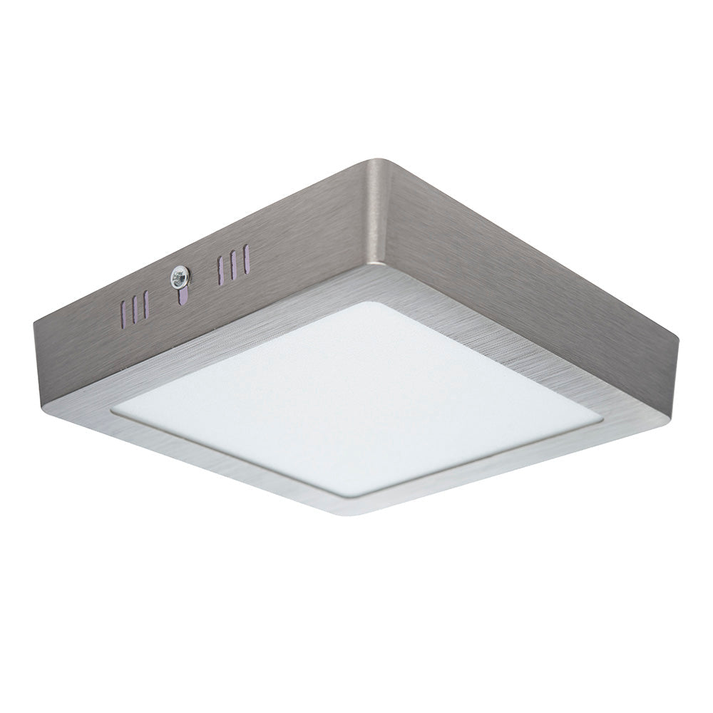 PANEL LED CUADRADO SATÍN PARA SOBREPONER, 12W, LUZ FRÍA