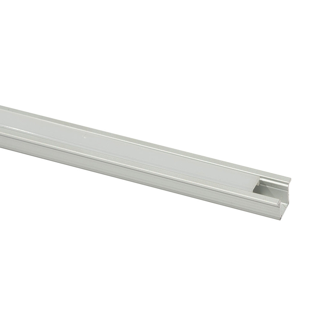 PERFIL EMPOTRABLE PLATA CON CEJA PARA TIRA, 2M, IP44, AL