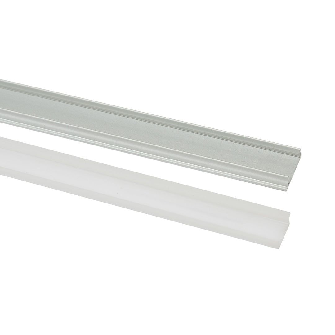 PERFIL ALUMINIO FLEXIBLE PLATA PARA TIRA LED, 3M, IP44