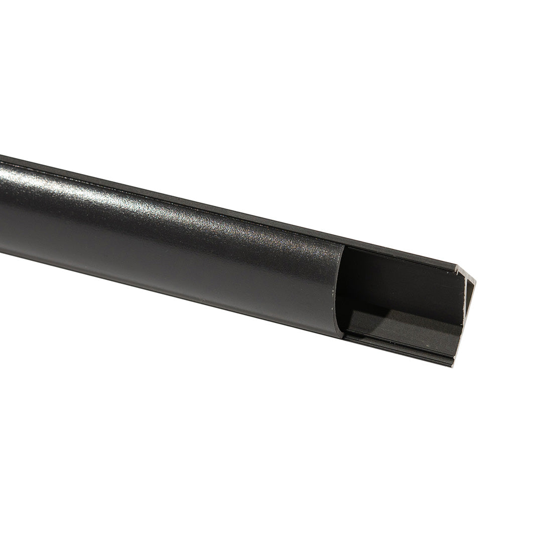PERFIL ALUMINIO ESQUINERO NEGRO PARA TIRA LED, 2M, IP44