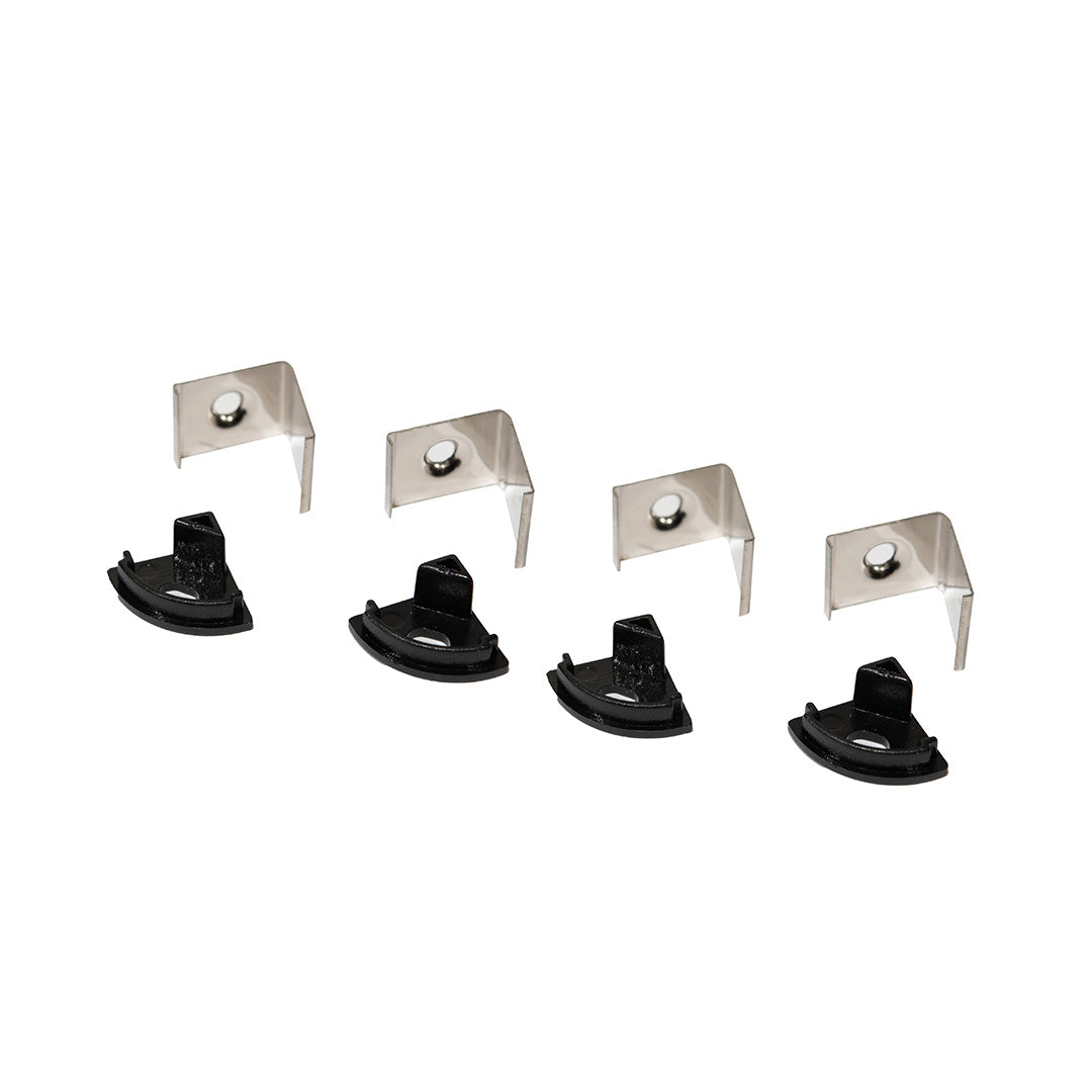 PERFIL ALUMINIO ESQUINERO NEGRO PARA TIRA LED, 2M, IP44