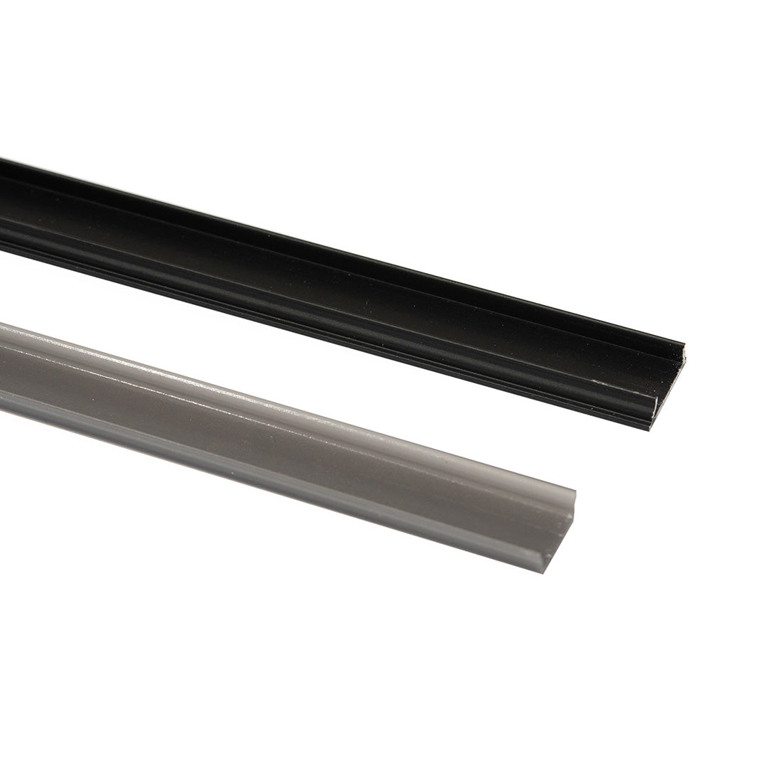 PERFIL ALUMINIO FLEXIBLE NEGRO PARA TIRA LED, 3M, IP44