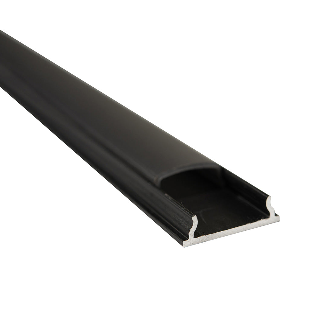 PERFIL ALUMINIO FLEXIBLE NEGRO PARA TIRA LED, 3M, IP44