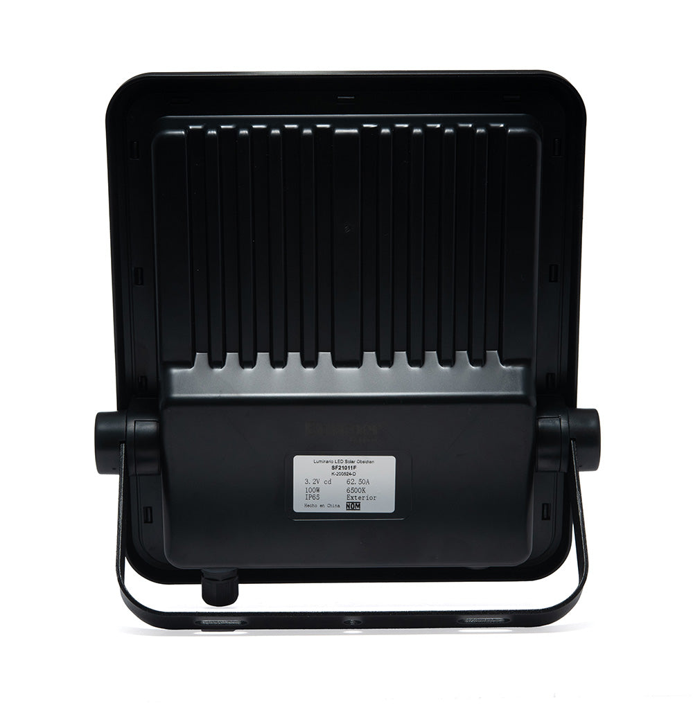 REFLECTOR CON PANEL SOLAR OBSIDIAN, 100W, LUZ FRÍA, 1500LM