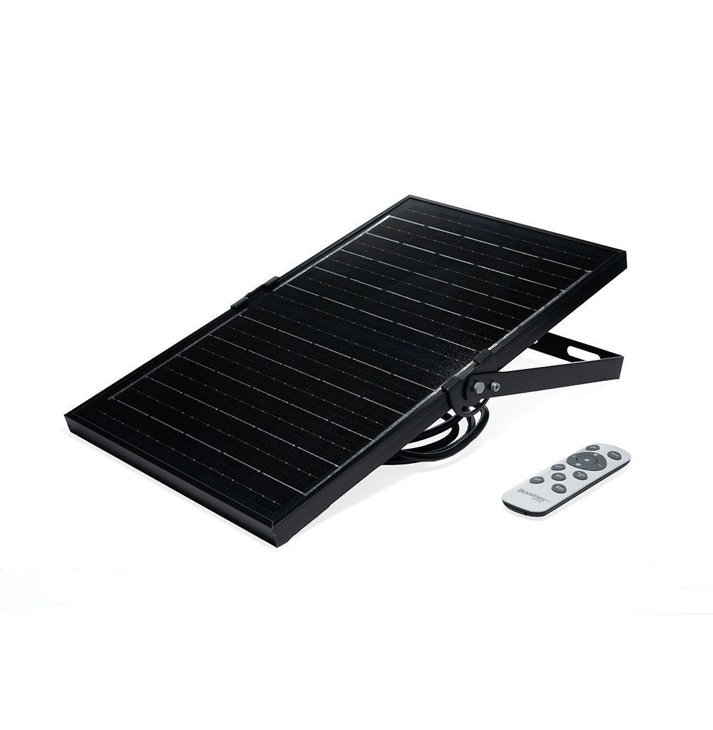 REFLECTOR CON PANEL SOLAR OBSIDIAN, 100W, LUZ FRÍA, 1500LM
