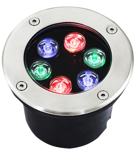 EMPOTRABLE LED Redondo A PISO, 6W, 100-240V~ IP66 RGB
