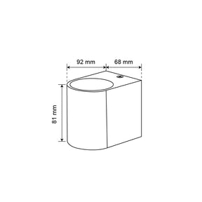 LÁMPARA ARBOTANTE PARA PARED S NEGRO, BASE GU10, 6.5W, EXT