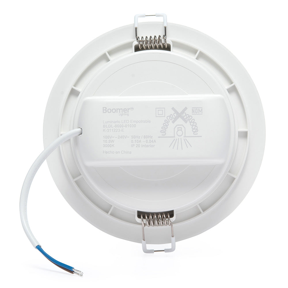 EMPOTRABLE BLANCO 10.5W, LUZ CÁLIDA, IP20, PARA BOTE, 900LM
