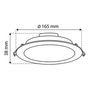 EMPOTRABLE BLANCO 14W, LUZ CÁLIDA, IP20, PARA PLAFÓN, 1200LM