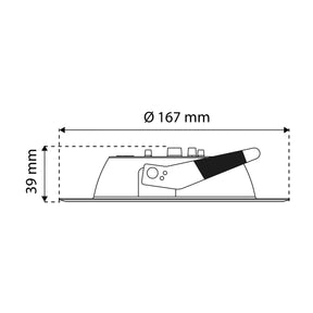 EMPOTRABLE BLANCO 12W, LUZ FRÍA, IP44, PARA BOTE, 1320LM