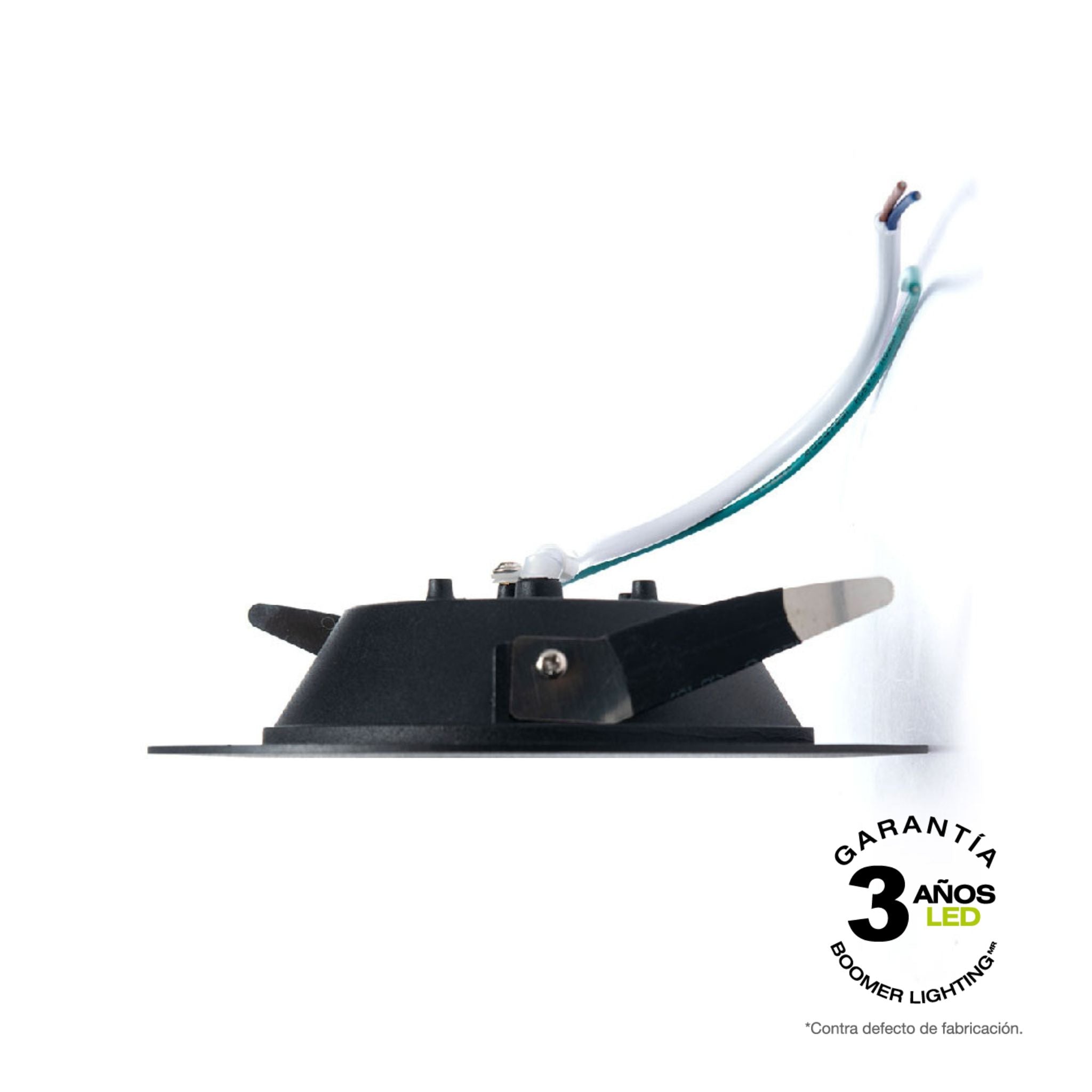 EMPOTRABLE LED 12W NEGRO LUZ CÁLIDA 1320LM IP44