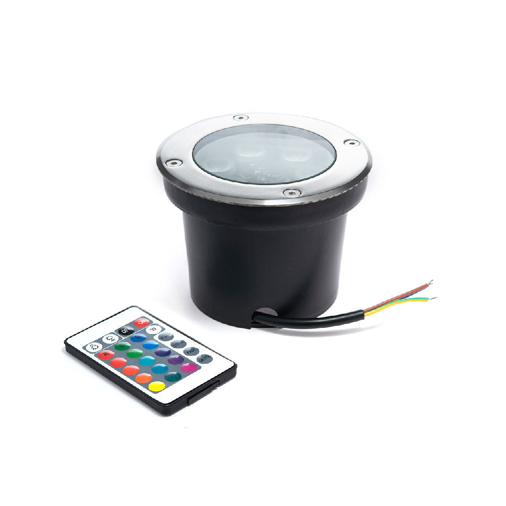 EMPOTRABLE LED Redondo A PISO, 6W, 100-240V~ IP66 RGB
