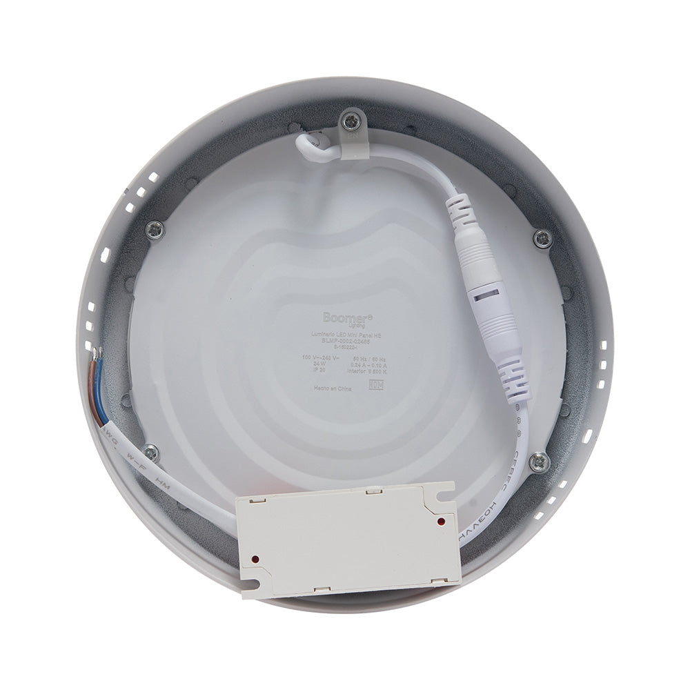 LÁMPARA PANEL ÓPTICO REDONDO PARA SOBREPONER, 24W, LUZ FRÍA