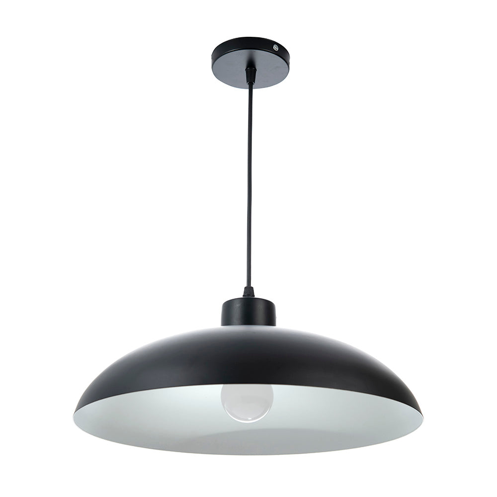 LÁMPARA COLGANTE ALESSIO NEGRO, 15 W, BASE E27, INTERIOR, AL
